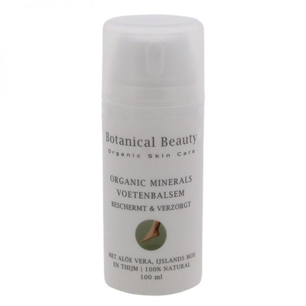 Pedicuresalon Janice - Natuurlijke huidverzorging - Botanical Beauty - Organic Minerals Voetenbalsem 100 ml